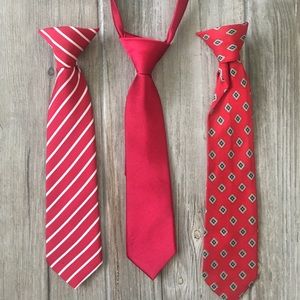 Little boys set of (3) neckties.